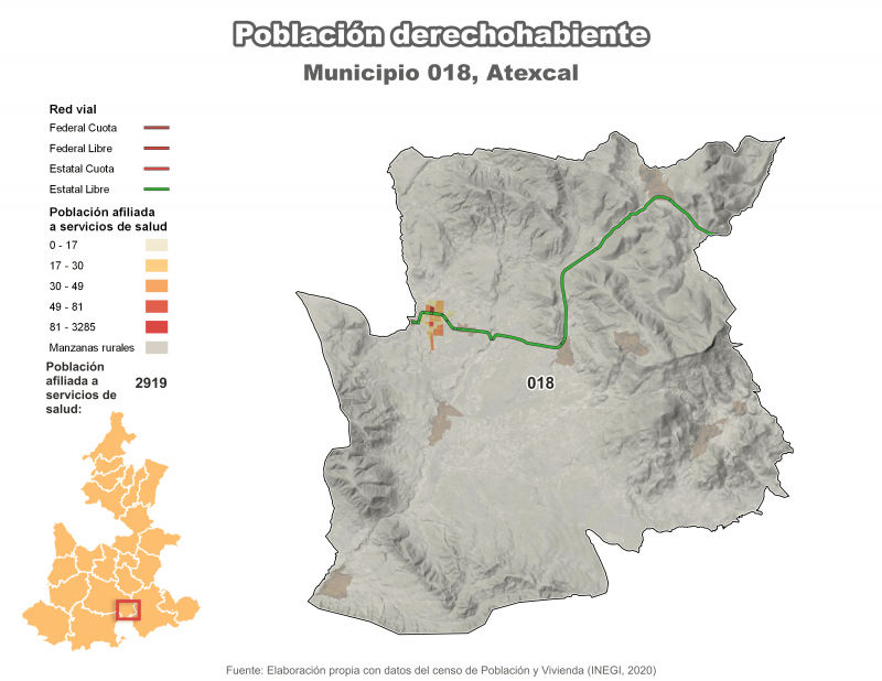 Población derechohabiente - Atexcal