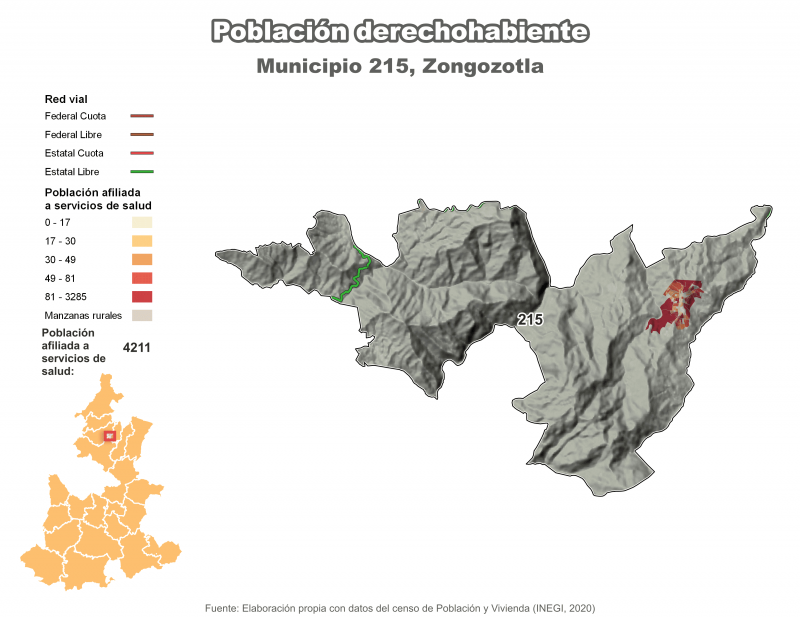 Población derechohabiente - Zongozotla