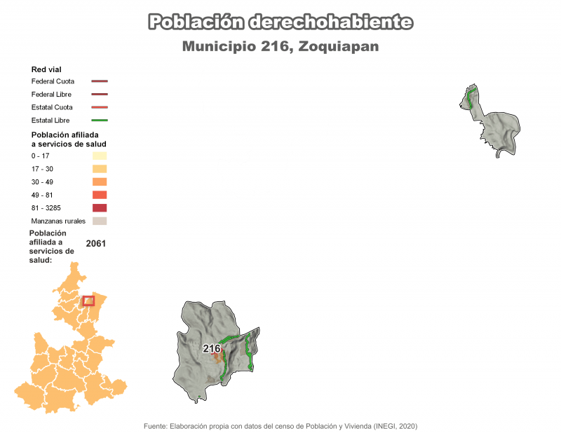 Población derechohabiente - Zoquiapan