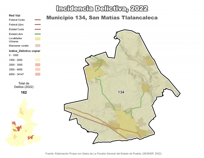 Incidencia delictiva - San Matías Tlalancaleca