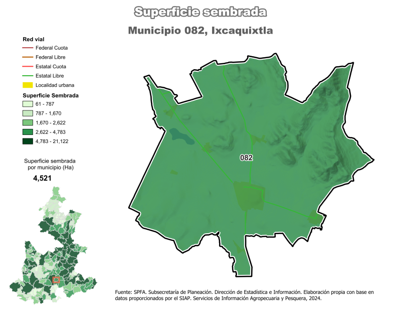 Superficie Sembrada - Ixcaquixtla