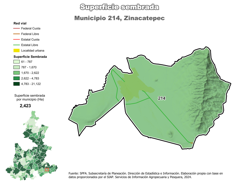 Superficie Sembrada - Zinacatepec