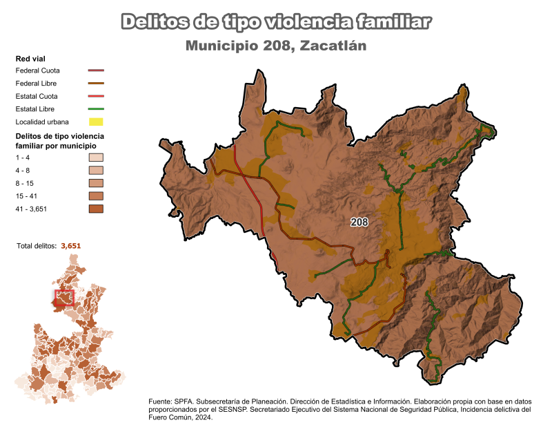 Delitos de tipo de violencia familiar - Zacatlán