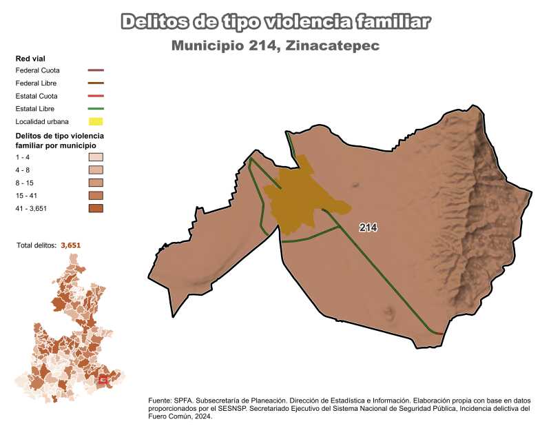 Delitos de tipo de violencia familiar - Zinacatepec