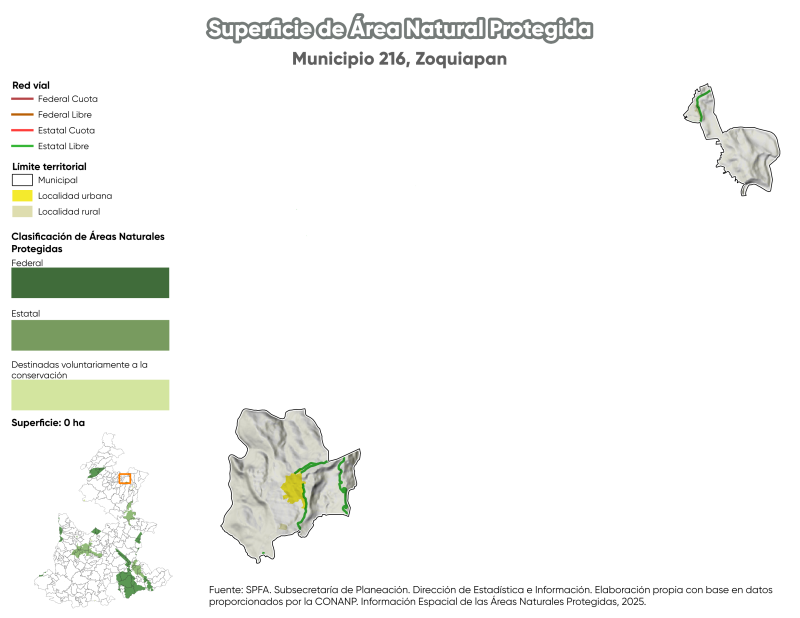 Superficie de Área Natural Protegida - Zoquiapan