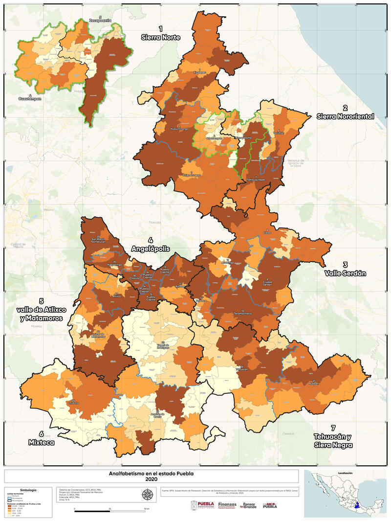 Analfabetismo en el estado de Puebla