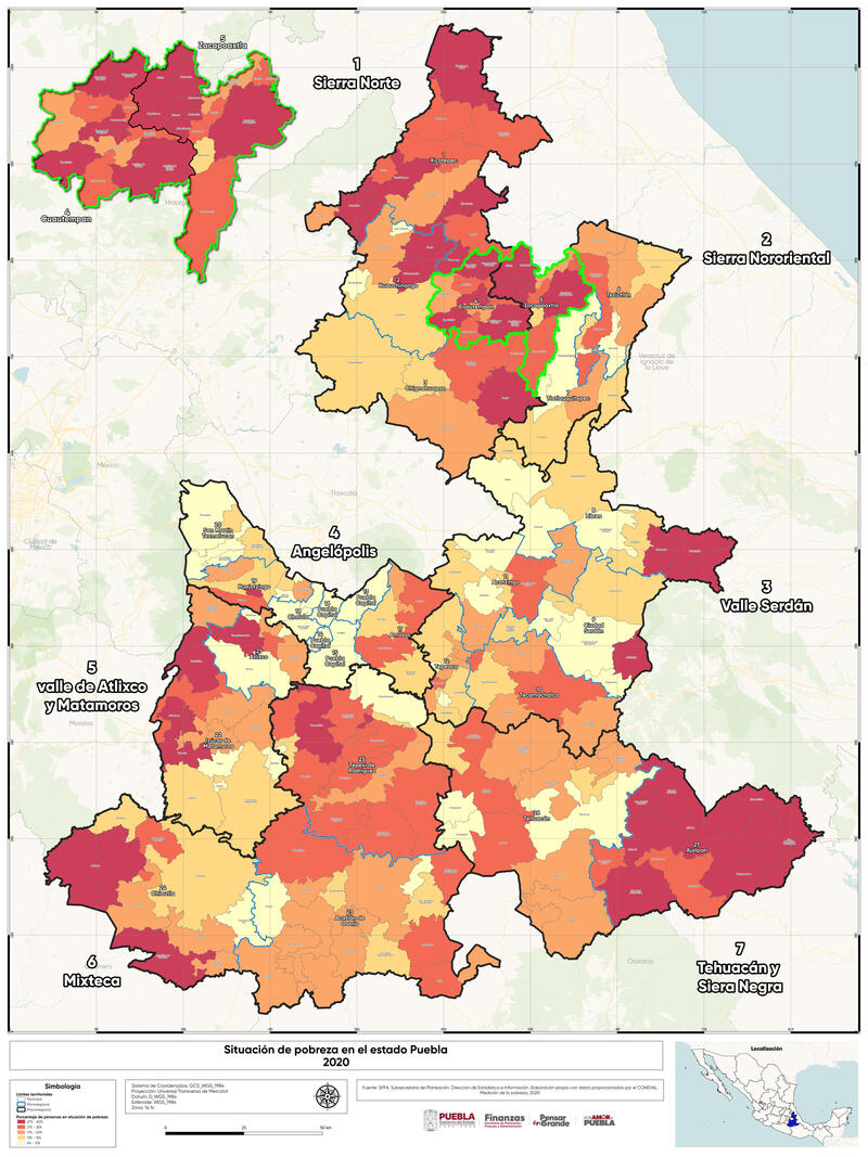 Situación de pobreza del estado de Puebla